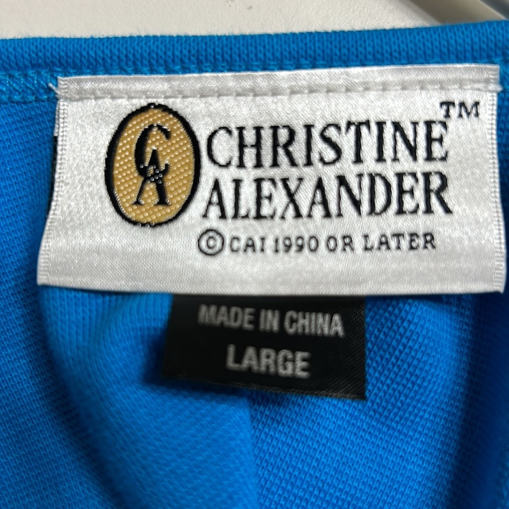NWT Christine Alexander blue tank top Sz Large - Picture 4 of 5